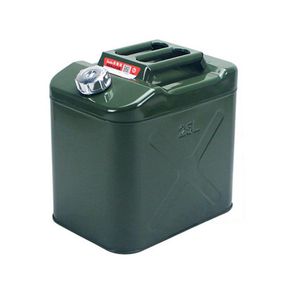 Каністра Merlion YT-HS-FX-25L, металева з клапаном + гнучка лейка, 25л, 355х255х360мм, Зелена
