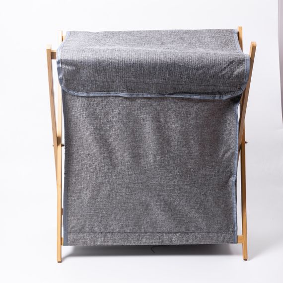 Кошик для білизни на підставці 52×30×60 (см) м'який Сірий HP-41-17 | Зображення 1