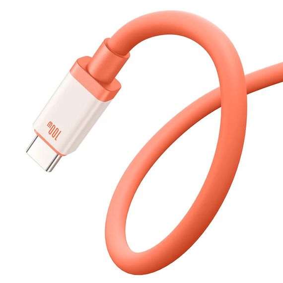 Дата кабель Baseus 0°C Series Fast Charging Type-C to Type-C 100W (1m) (P10368800731) Canyon Coral | Зображення 3