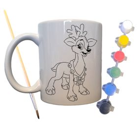 Набор для творчества кружка раскраска "Санта и Рождество" 330 мл белая (КР0054)