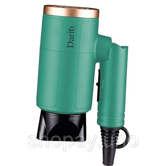 Фен з потужним мотором DARIO DHD9314 1400Вт, Хороший фен для волосся, Електрофен з насадками AU-96 | Зображення 1