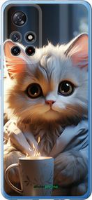 Чохол на Xiaomi Redmi Note 11T 5G Білий кіт "5646u-3850-2448"