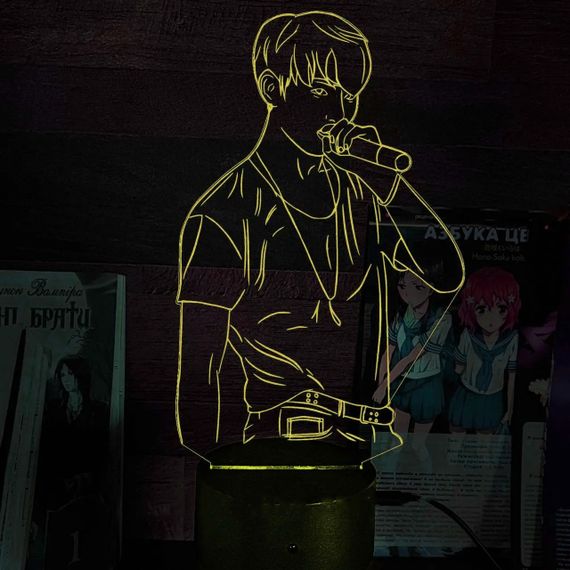 Акриловый светильник-ночник Чон Джонгук желтый tty-n001517