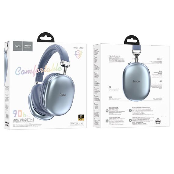 Накладные беспроводные наушники Hoco W35 Max Joy Sky Blue | Зображення 2