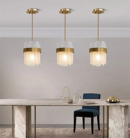 Люстра стельова на 5 лампочок 27401 Латунь 35-70х20х20 см. | Зображення 5