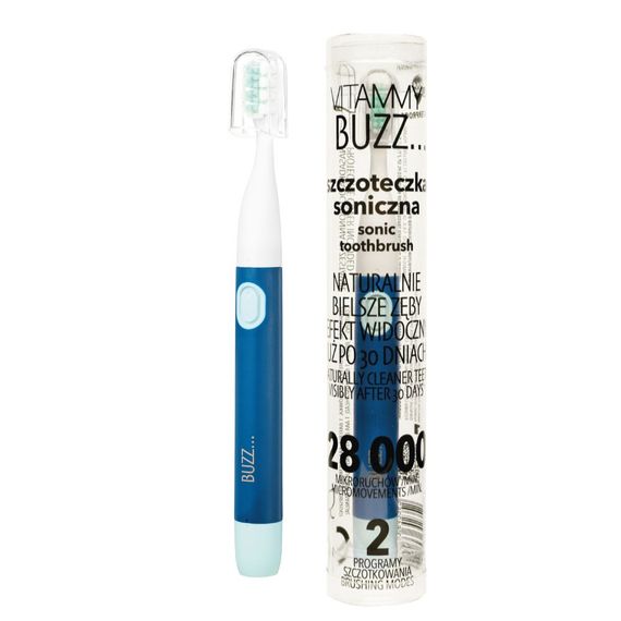 Електрична зубна щітка Vitammy Buzz Mint-Blue, темно-синя