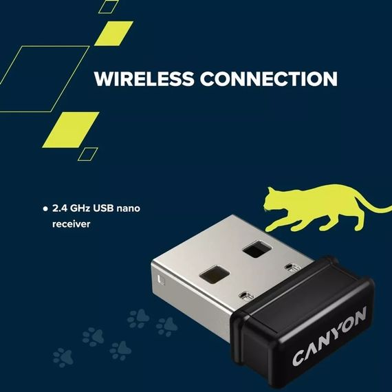 Комплект Canyon HSET-W6 Kitty Edition Wireless UA Blue (CNS-HSETW6BL) | Зображення 7