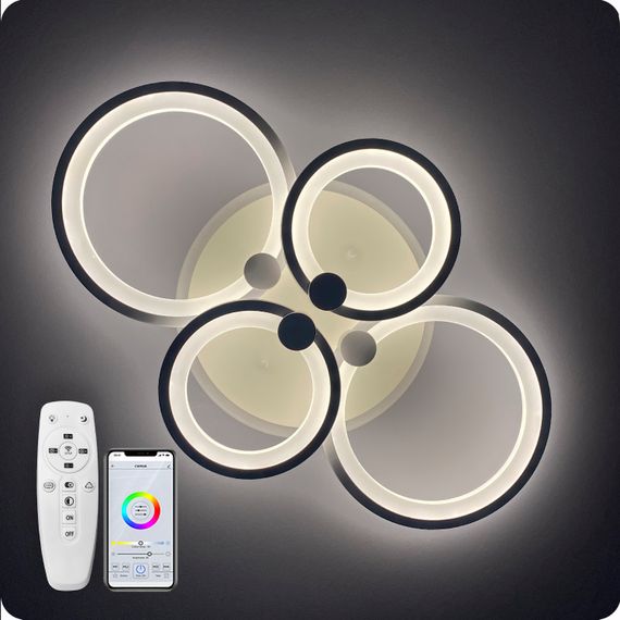 Люстра світлодіодна 517 Dlight 3color з пультом 80Вт Білий (02081) | Зображення 1