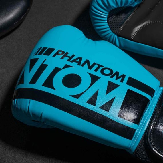 Боксерські рукавиці Phantom APEX Neon Blue 10 унцій (капа в подарунок) | Зображення 4