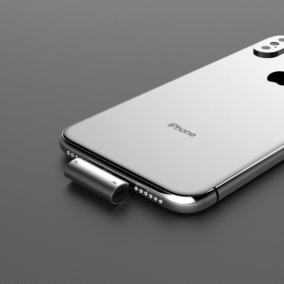 Перехідник AUX Baseus L46 Lightning to Lightning + Lightning, Сріблястий | Зображення 3