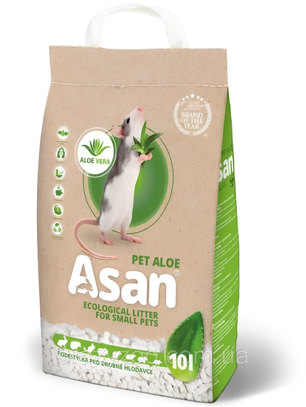 Целюлозний наповнювач для гризунів Asan Pet Pure Aloe 10 л 03533