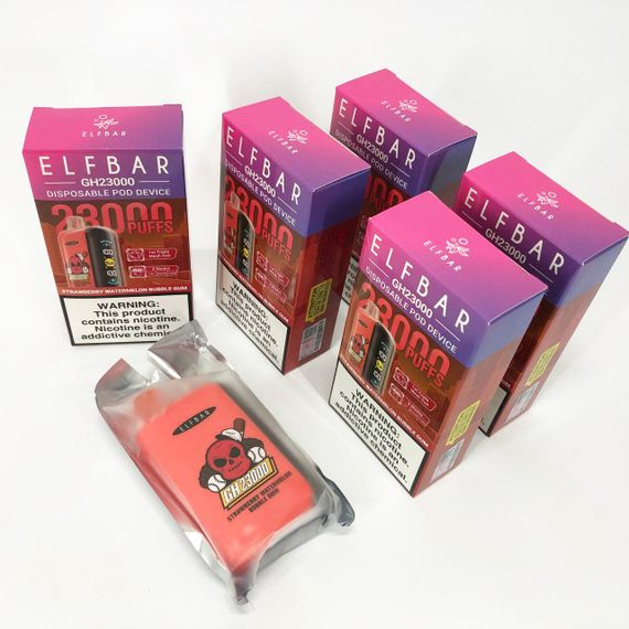 ELF BAR GH 23000 5%. Клубнично-арбузная жевательная резинка (Strawberry Watermelon Bubble Gum) | Зображення 6