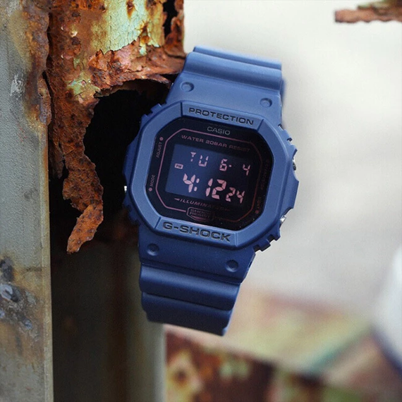 Протиударні годинники чоловічі наручні оригінальні Casio G-Shock DW-5600BBM-2ER з полімерним ремінцем | Зображення 5