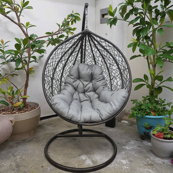 Підвісне крісло-гойдалка кокон Bonro Бонро 329 XL (коричнево-сірий) (42400922) | Зображення 5