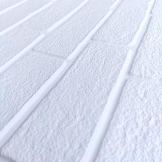 Декоративна ПВХ панель біла цегла  960х480х4мм SW-00001427 | Зображення 1