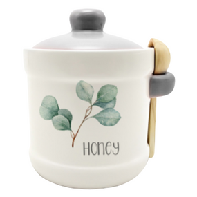 Ємність для меду Флора 450мл d12см/h13см з дерев'яною ложкою S&T 700-04-16