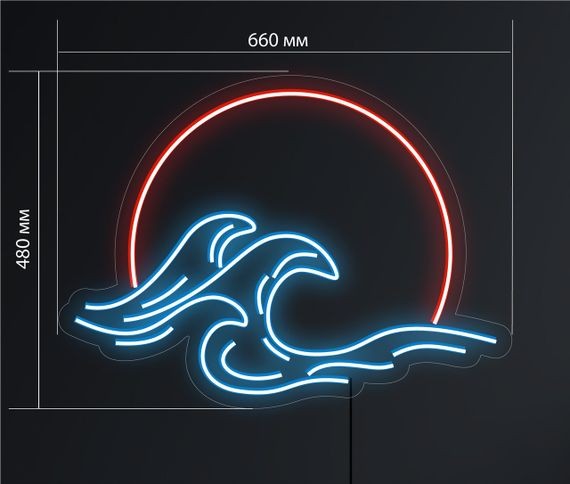 Неоновий світильник Схід 660х480 acr-n000060 | Зображення 1