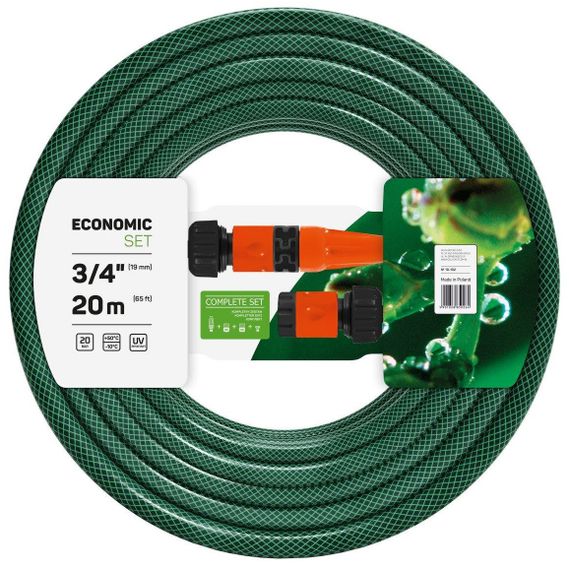 Набір для поливу Cellfast ECONOMIC 3/4” 20 м + комплект з'єднувачів 10-102