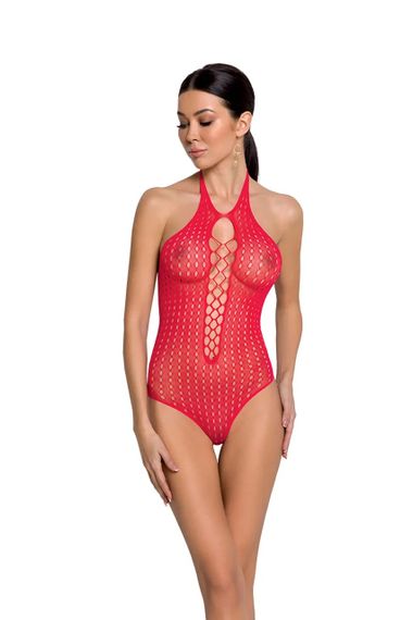 Боди BS088 с имитацией корсетной шнуровки, красный sexstyle | Зображення 1