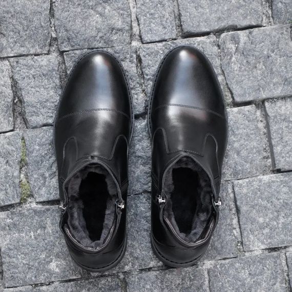 Мужские ботинки из натуральной кожи и меха 45 размер | Зображення 1