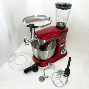 Багатофункціональний кухонний комбайн Rainberg RB-8080 Тістоміс, М'ясорубка, Блендер, Потужний блендер WA-25