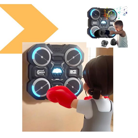 Настінний боксерський тренажер з підсвічуванням XPRO 4 цілі + рукавички (47772-9196_485) | Зображення 1