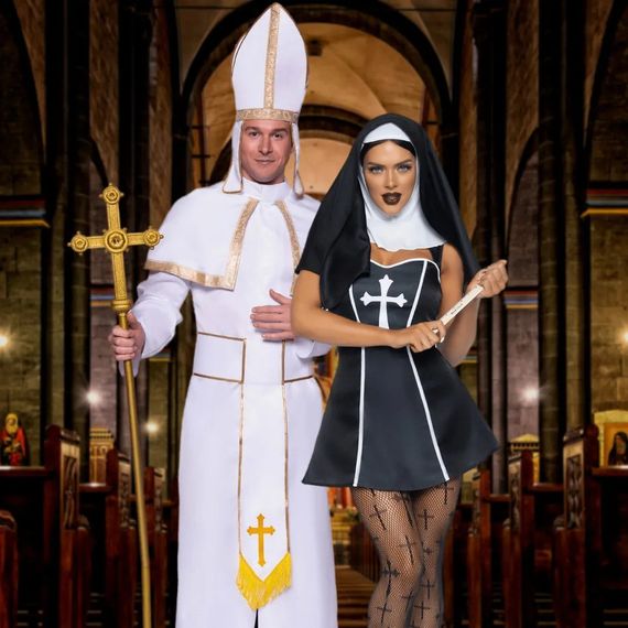 Костюм монашки Leg Avenue, S, Naughty Nun 2 предмета, черный sexstyle | Зображення 6