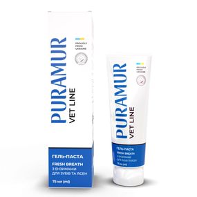 Зубна паста для собак та котів Puramur Fresh Breath, 75 мл