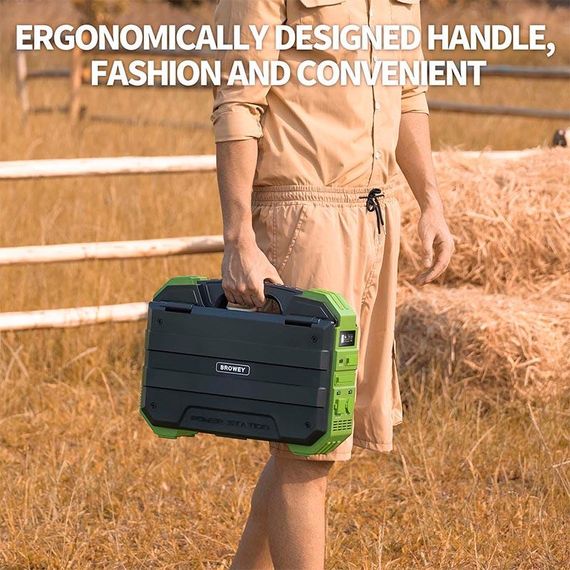 Портативная электростанция Browey Solar Panel 22W PN-600 евроверсия 600W Портативная зарядка Електрогенератор | Зображення 3