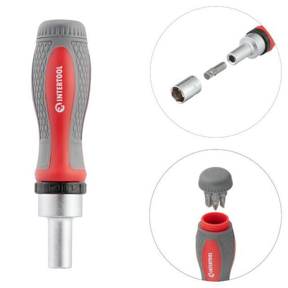 Викрутка реверсивна з комплектом насадок і головок 38 од, STORM INTERTOOL VT-3638 | Зображення 4