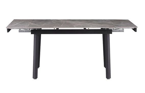 Прямокутний стіл Ashwood DT-2402, стільниця кераміка сіра глянсова grey glossy ceramics 12 мм, розмір 120-180х80 см | Зображення 4