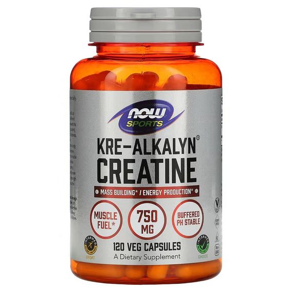 Креатин Now Kre-Alkalyn Creatine, 1,500 mg, 120 Capsules (750 mg per Capsule)