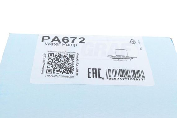 Помпа води Fiat Doblo 1.9D JTD 01- Opel Astra H Vectra C Zafira B 1.9CDTI 04-10 B B  7 лоп.  PA672 | Зображення 6