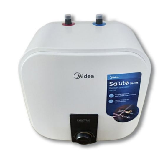 Водонагрівач Midea під мийку, 15 л, 2,5 кВт, "мокрий" ТЕН, вертикальний, квадратний, білий (D15-20VI(U)) | Зображення 3