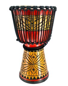 Джембе Alfabeto DJW8 Red Golden Leaf Grass