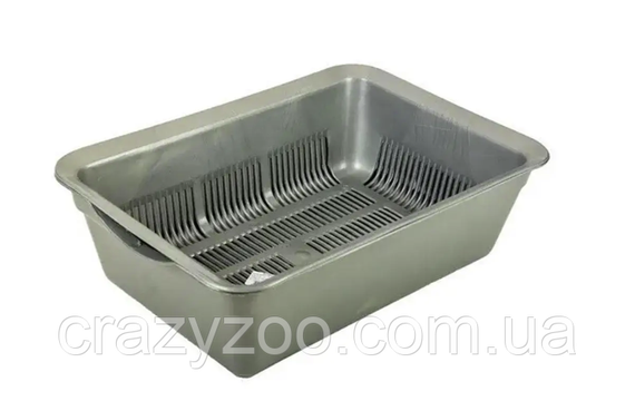Туалет для котов с сеткой серый 40x28x13 см 6126