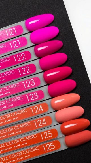 Гель-лак Moon Full №125 помаранчево-червоний 8мл | Зображення 1