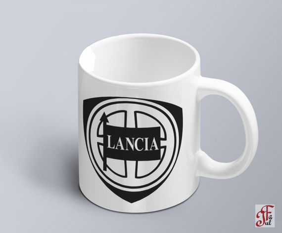Чашка  з принтом авто логотип Lancia  (02010102041)