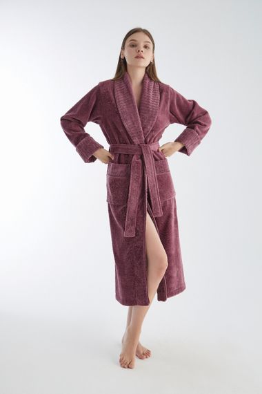 Жіночий халат Nusa 4195, малиновий, 2XL | Зображення 3