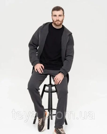 Спортивний костюм колір темно-сірий розмір 3XL FI_009524 | Зображення 3