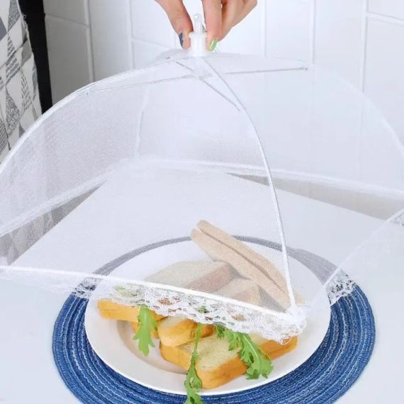 Антимоскітна парасолька-ковпак для продуктів / Антимоскітна сітка парасолька на стіл, 48х26см | Зображення 2