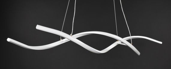 Люстра світлодіодна підвісна LED світильник для квартири на стелю лед 27456 Білий 25-100х14х103 см. | Зображення 5