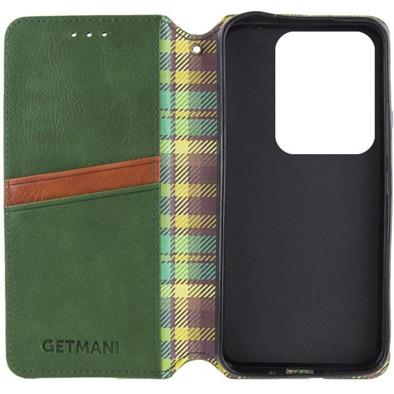 Шкіряний чохол-книжка GETMAN Cubic (PU) для Xiaomi Redmi Note 13 4G Зелений | Зображення 4