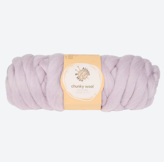 Пряжа Alison & Mae толстая шерсть 400g Фіолетовий