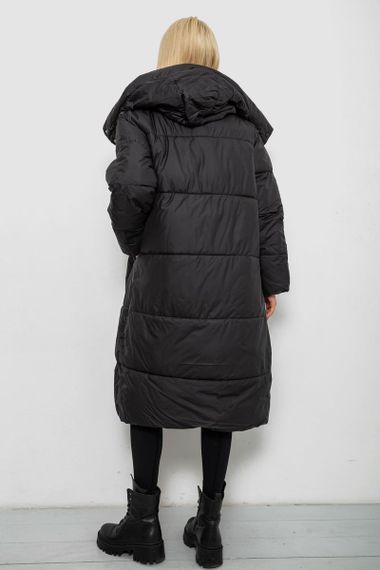 Куртка женская зимняя, цвет черный, 244R667 | Зображення 3