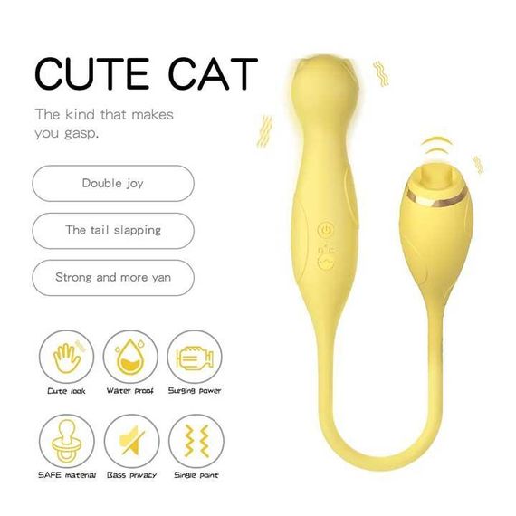 Двосторонній гнучкий багатофункціональний вібратор LILO 3в1 - Жовтий - Вібратори