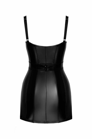 Сукня Noir Handmade F320 Starlet, XXL, під латекс, міні, блискавка по всій довжині, кільце на поясі | Зображення 7
