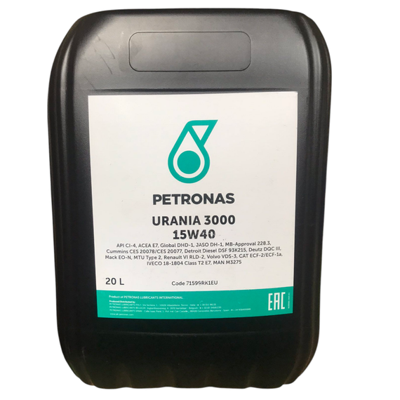 Масло моторное для грузовиков PETRONAS URANIA 3000 15W-40 20л.(71599RK1EU) | Зображення 1
