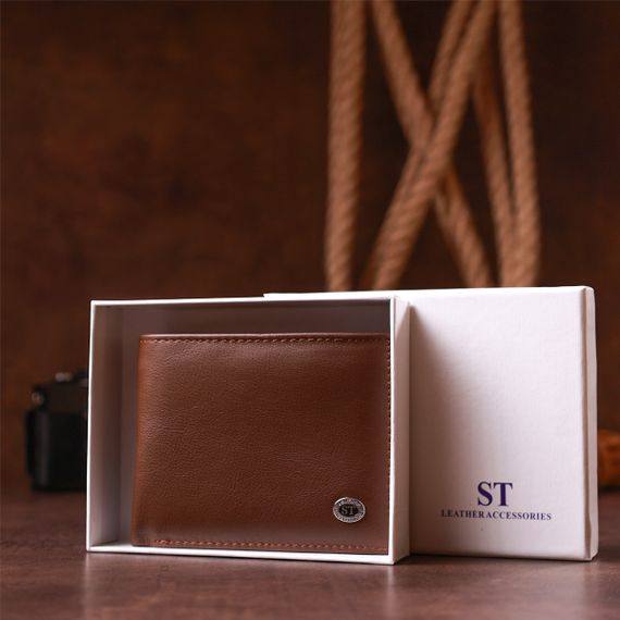 Мужской кошелек ST Leather 18353 (ST-1) НОВИНКА Коричневый | Зображення 7
