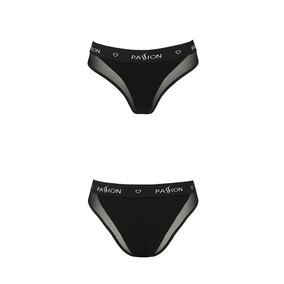 Трусики з прозорою вставкою Passion PS002 PANTIES L, black | Зображення 4